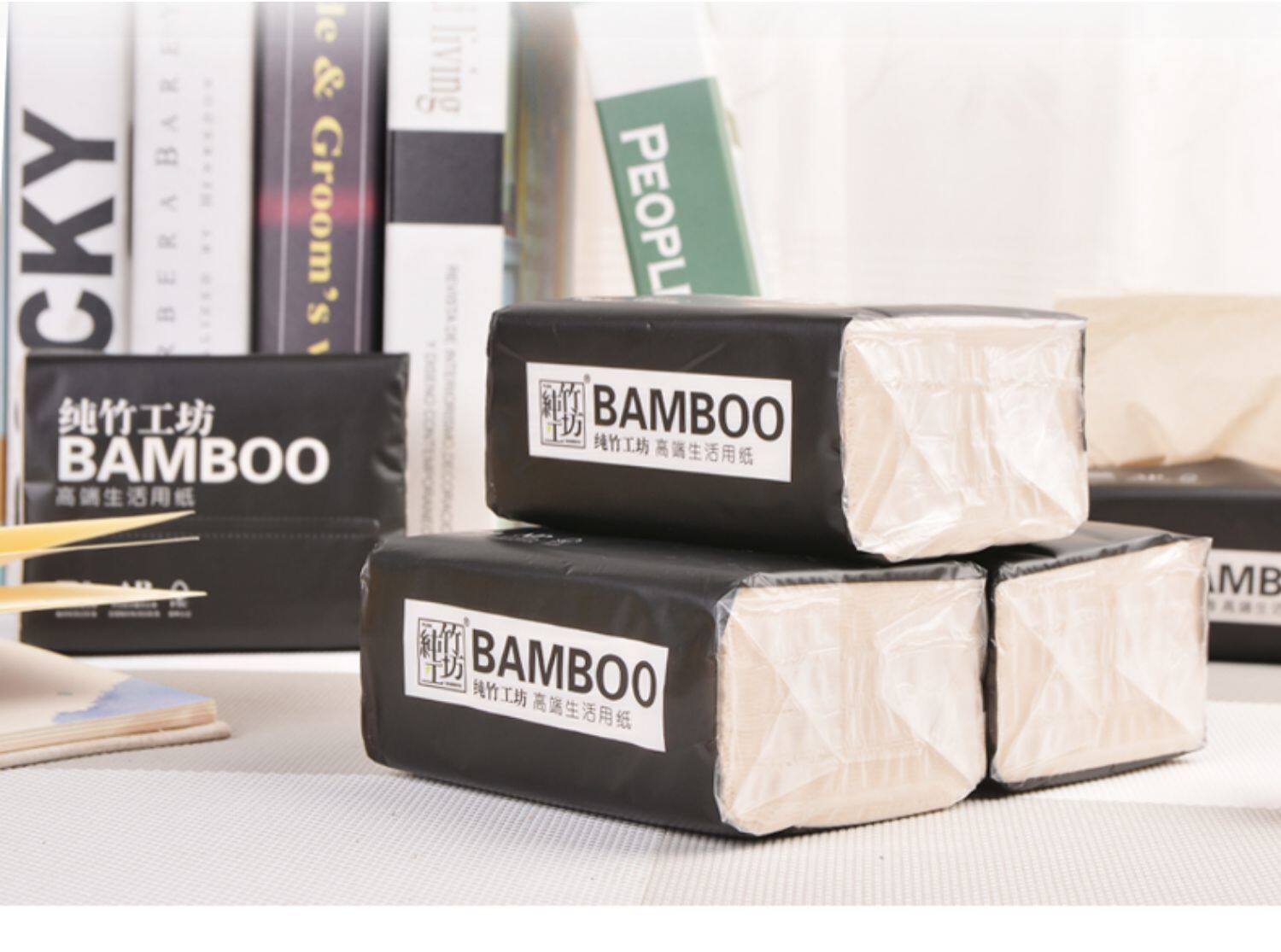 纯竹工坊家用原浆抽纸整箱装原色抽纸餐巾纸竹浆本色卫生纸巾36包