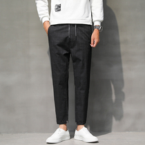 2021 summer new men Japanese Joker casual handsome long pants Korean version of the Tide brand straight tube loose leggings