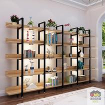 Wood shelf mu huo jia display iron shelf living room partition screen display rack shoe shop showroom