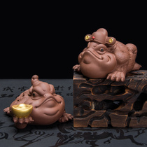 Purple tea favor decoration boutique ke yang manual lucky toad resources toad Jinchan brave tea tea accessories
