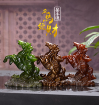 Color-changing tea pet Zodiac boutique resin tea play immediately make a fortune transfer tea plate accessories kung fu tea set Tea play ornaments