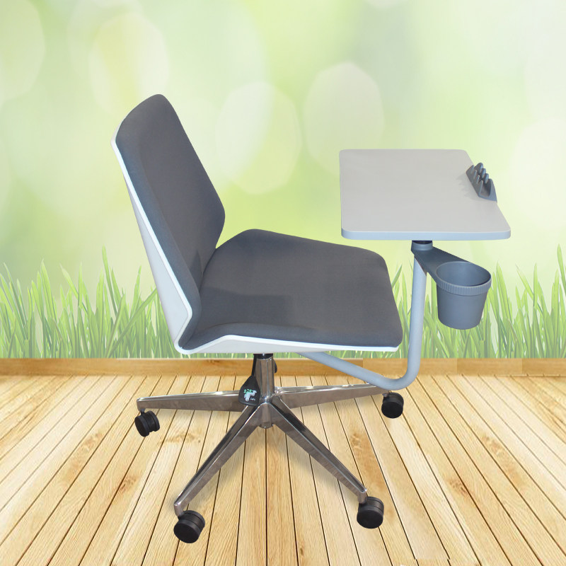 培训会议椅 加大写字板培训椅 一体课桌椅 移动转椅 学生听课椅_7折