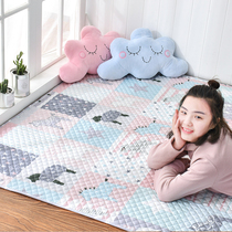 Nordic pure cotton fabric carpet Bedroom coffee table Bedside mat Crawling Tatami floor mat non-slip cotton machine washable