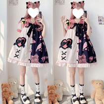 Original genuine Loretta Skirt Light Lo Daily Sweet Ensemble Lolita Short Sleeve Jsk Academy Wind Soft Girl dress