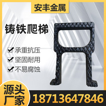 Cast iron ladder municipal inspection well cellar well manhole safety ladder sewage well special ductile cast iron step ladder