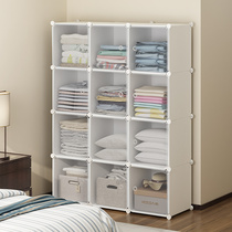 Bedroom cabinet storage dormitory wardrobe clothes are collected and the floor storage locker is separated by a separate plate to organize the storage cabinet