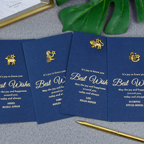 High-end Creativity twelve Constellations Birthday Cards Thanks Cards 520 Valentines Day Cards Custom Table White Cards