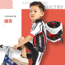 LB children's wheel skating clothes short-sleeved suit men and women parent-child balancing car bike summer racing costume children's clothing