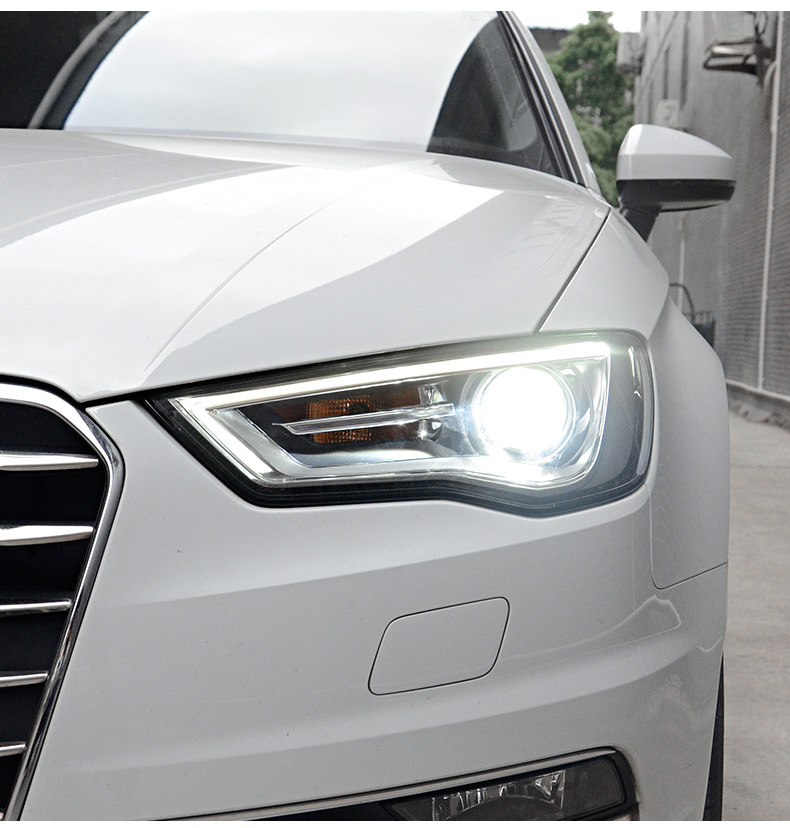 适用于奥迪a3大灯总成改装led大灯14-16款a3升级高配版氙气日行灯