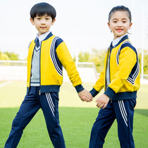 Kindergarten Landscaped Sportswear Sports Clothing Spring Autumn Clothing Childrens College Wind Class Suit Elementary School Childrens School Uniforms 3 Sets Customized