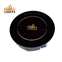 245 high-power small hot pot induction cooker household commercial round embedded double hot pot stove 1200W can be customized