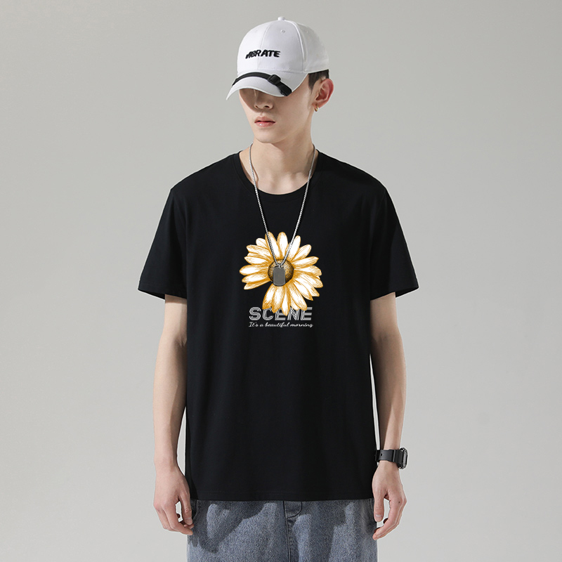 【大角鹿旗舰店】男士短袖T恤衫-时时淘