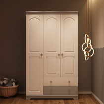 Nordic kids wardrobe boy simple modern solid wood storage small wardrobe economy three-door wardrobe home bedroom