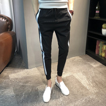 Ankle-length pants men Spring and Autumn radish pants slim trend Korean small feet ins sports casual handsome Joker pants
