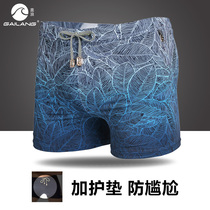 Gailang summer seaside vacation outdoor play water anti-embarrassing sports swimming trunks mens flat corner swimming trunks