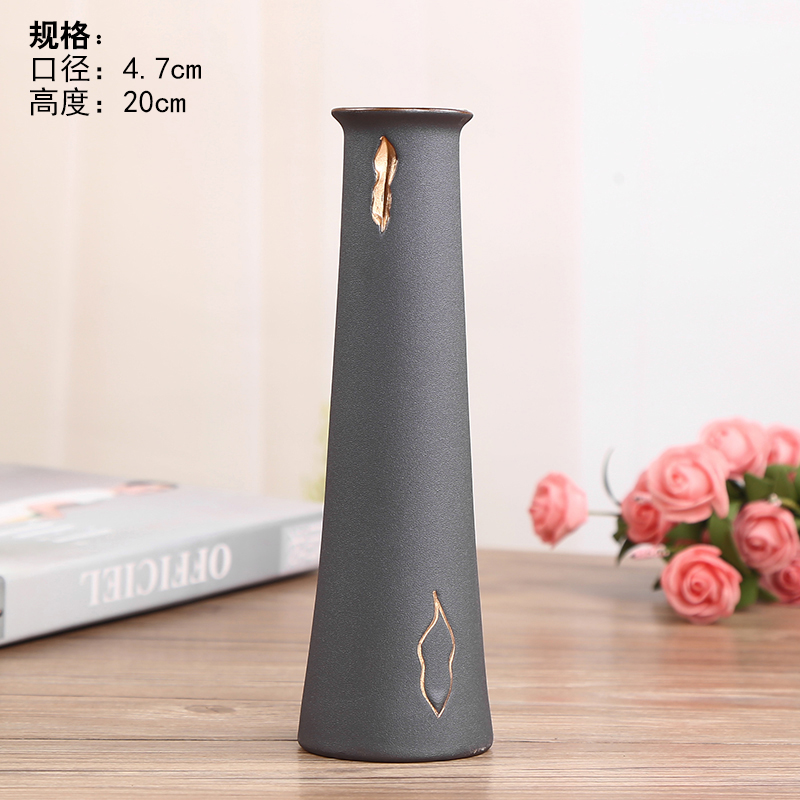 Ou shigu ceramic small pure and fresh and hydroponic plant vase dry flower lucky bamboo white living room home decoration furnishing articles