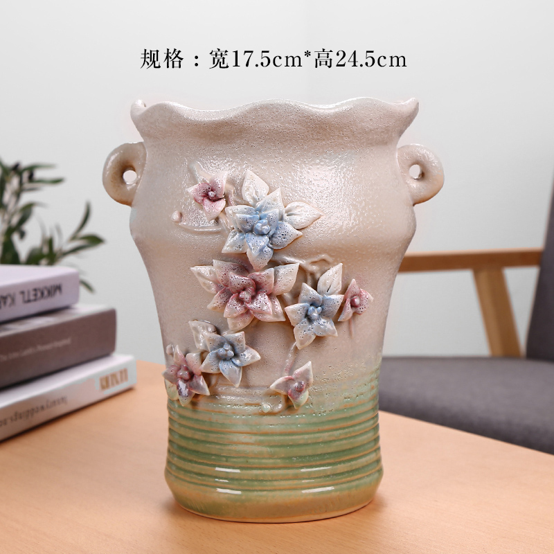 More meat ceramic flower pot high extra large model of the old running dry flower receptacle ceramic POTS contracted Europe type, move the vase