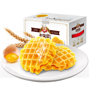 【新品】回头客卡侬尼华夫饼360g礼盒早餐零食口袋小面包整箱包邮