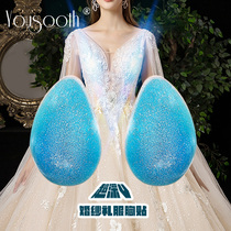 Super deep V wedding dress with milk paste anti-bump on the chest stick invisible pull chest patch thin big chest show small