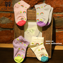 2022 Little Black Tot Intimacy Nipure Cotton Girl Socks Summer Thin boneless Sox mid-cylinder short socks Children socks