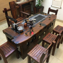 The old boat tea table and chair combined with solid wood balcony tea and a few tea table sets as a new Chinese Zen simple bubble tea table