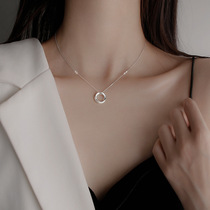 2021 new ins lukewarm wind cirque gold necklace with small crowdsourced light lavish sweater minimalist 100 lap collarbone chain