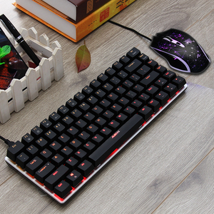 黑爵小型機械鍵鼠套裝英雄聯盟游戲機械鍵盤鼠標