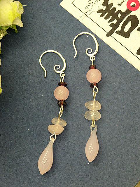 汉服古典耳环,步摇cos古装耳环-粉蓉(全场满40元包邮)_7折现价19元