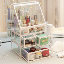 White simple cosmetics storage box desktop drawer cosmetic box dressing table skin care rack Net Red Wind