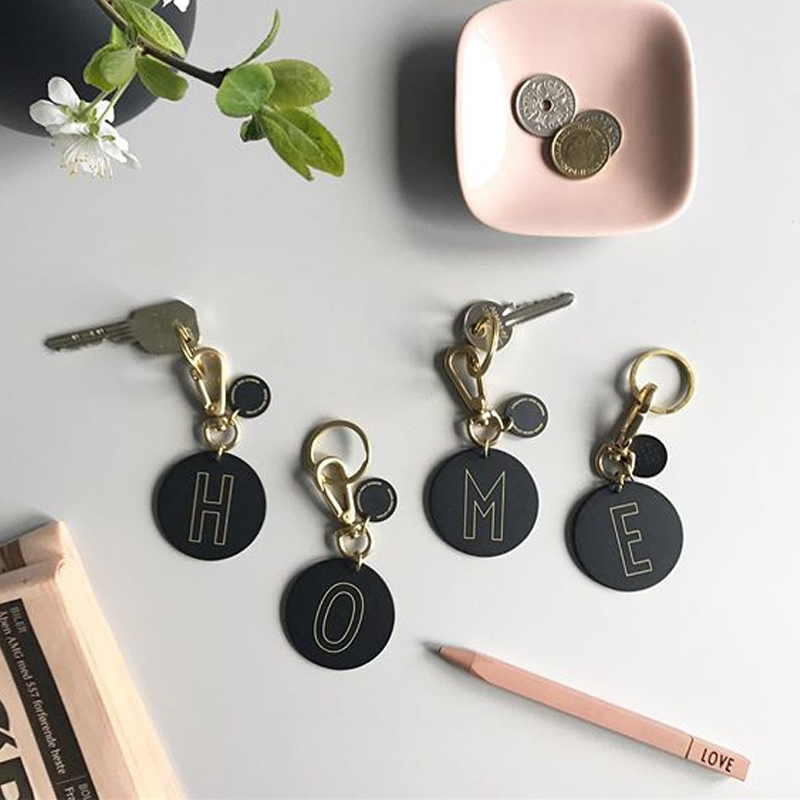 danish designletters letter last name keychain female net red ins creative custom pendant small and exquisite