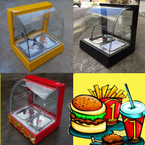 Food gas insulation cabinet Commercial insulation display cabinet Egg tart gas insulation box Small desktop insulation cabinet Chestnut