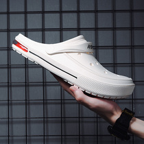 Mens sandals fashion personality wear hole shoes mens summer 2021 new air cushion beach sandals and slippers Indoor