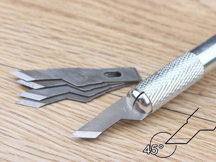 雕刻刀片 45°尖角 适用笔型雕刻刀 45度角 用于修补/线路板/手工
