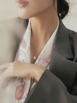 Joker simple white fritillary sweater chain long 2020 new autumn and winter high-end chain necklace female sterling silver accessories