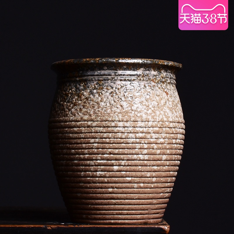 Extra large fleshy flowerpot coarse pottery mage old running the basin POTS cliff green plant pot high creative household basin