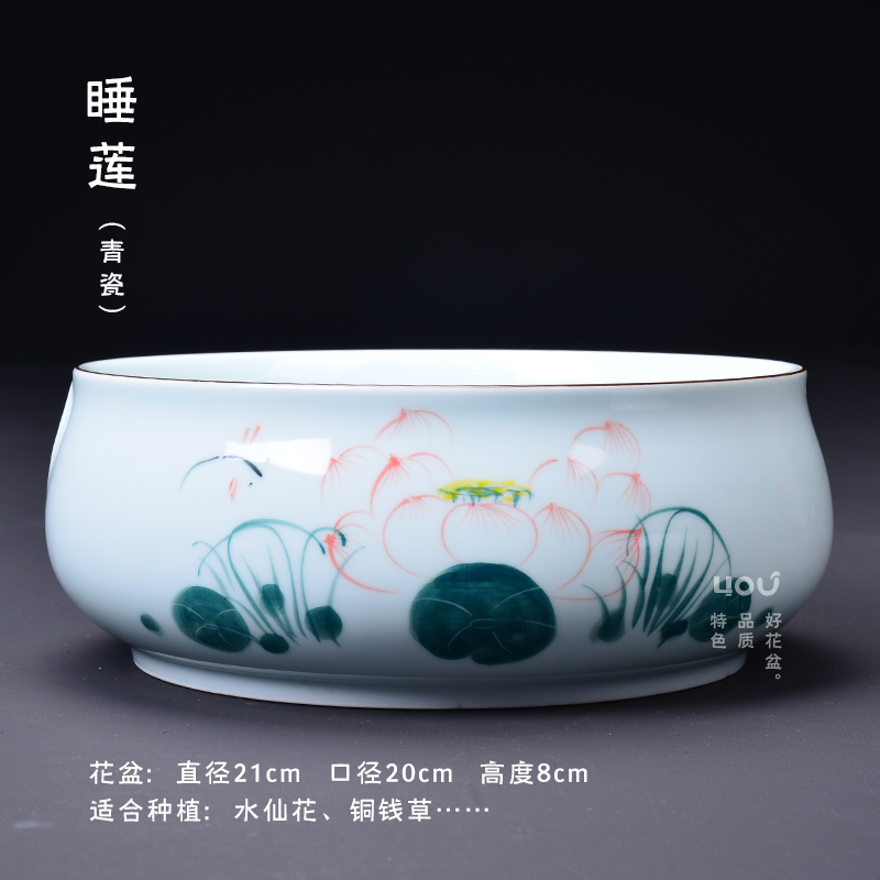 Celadon hand - made refers to flower pot ceramic contracted desktop nonporous hydroponic plant containers grass cooper large bowl lotus POTS