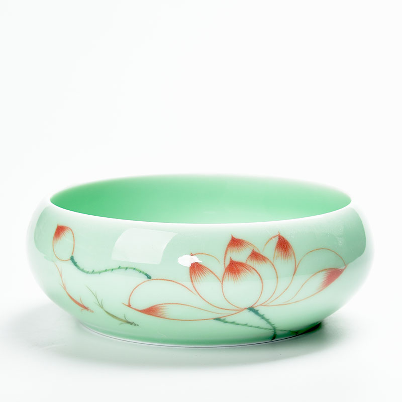 Celadon hand - made refers to flower pot ceramic nonporous desktop contracted a hydroponic plant pot container copper bowl lotus basin
