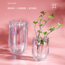 Simple modern glaze vase creative model room soft decoration porch dining table TV cabinet glass flower arrangement