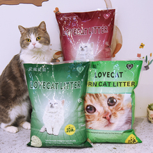 Тофу, кошачий песок, любовь, любимая кошка cat, натуральная карта, кошачий песок 2,6 кг * 6 мешков 10 кг зеленого нефрита