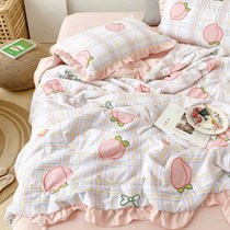Summer air conditioning quilt Summer four-piece set of thin quilt small fresh ins Summer quilt Summer cool quilt core spring and autumn machine washable 4