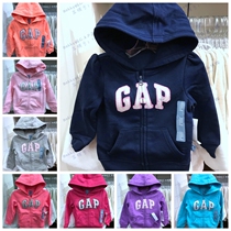 gap counter female toddler logo fleece hooded sweater cardigan) coat 191654 259444 450804