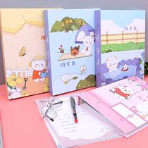 Classmates record girls Korean version of exquisite ins and wind loose-leaf This male 6th grade junior high school student graduation commemorative message register