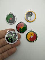 First Hair New 3 Cm ten thousand Character Pendant Bifacial Tai Chi Pendant Spot Bifacial Tai Chi Pendant ten thousand Character Swastika
