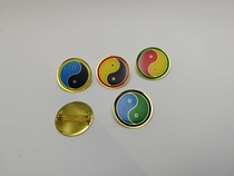 Tai chi brooch production pure copper 100% Tai chi badge binary Tai Chi badge custom high-grade badge manufacturers