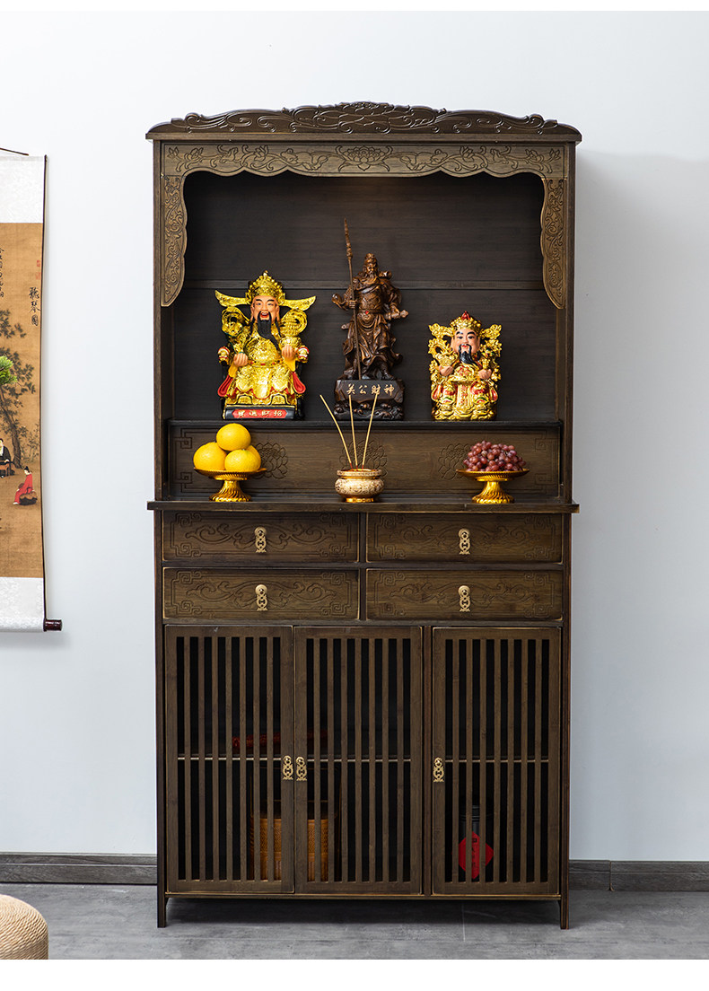 佛龛立柜新中式供桌家用小户型供神台柜财神爷供奉佛像架神龛供台