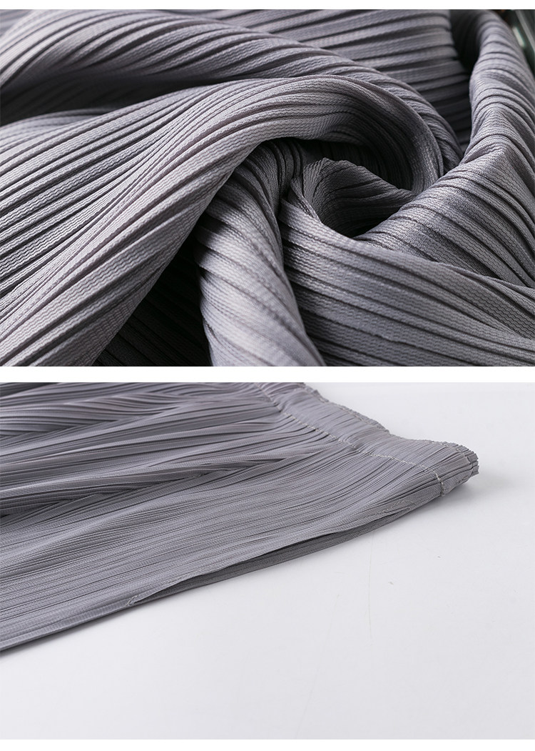 三宅一生褶皱垂感阔腿裤女2022春夏新款小个子休闲九分裤子潮ins - 17