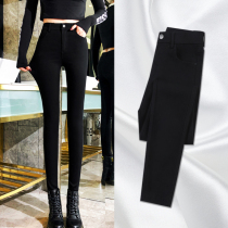 Magic leggings women wear thin 2020 Spring and Autumn new black high waist slim small feet black pants