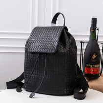 Fetal Cow Leather Weave Casual Clamshell Double Shoulder Bag Men 2022 New Fashion Brief Atmospheric 100 Hitch Travel Backpack