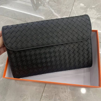 European and American light extravaganza genuine leather hand bag mens 2022 new fashion classic business waxed calf leather weave boss bag