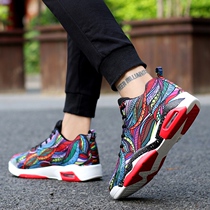 Mandarin shoes Mens Korean version Trend Fall High Help Men Canvas Casual Shoes Mens Wave Shoes 100 hitch students sneakers